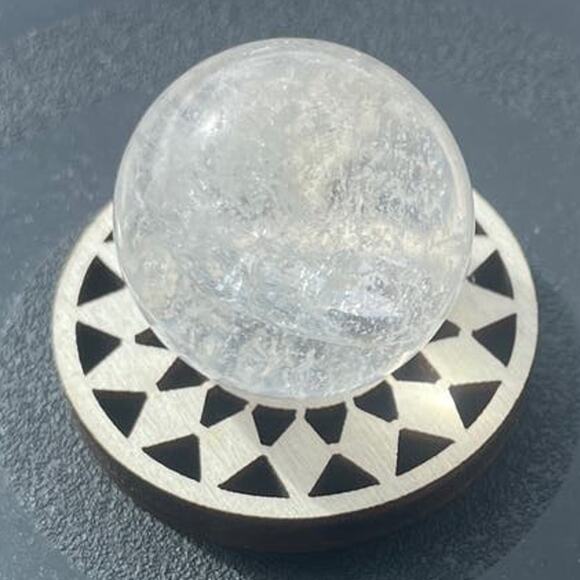 Clear Quartz Sphere with Stand - Mini Crystal Ball! #C - Picture 1 of 3